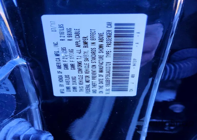 19UUB1F38JA003728: 74961985