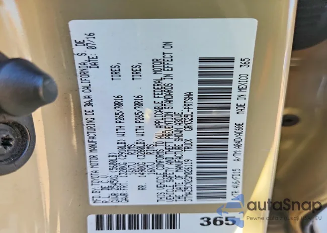 3TMAZ5CN2GM026119: 76857995