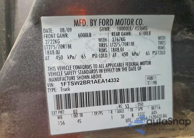 1FTSW2BR1AEA14332: 75555215