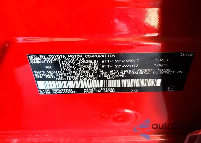 JTMZFREVXFD052283: 77336935