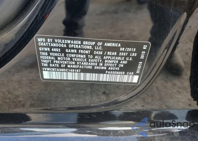 1VWCN7A39DC149167: 73060885