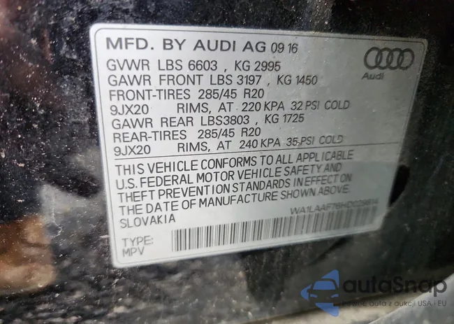 WA1LAAF76HD029814: 79421205