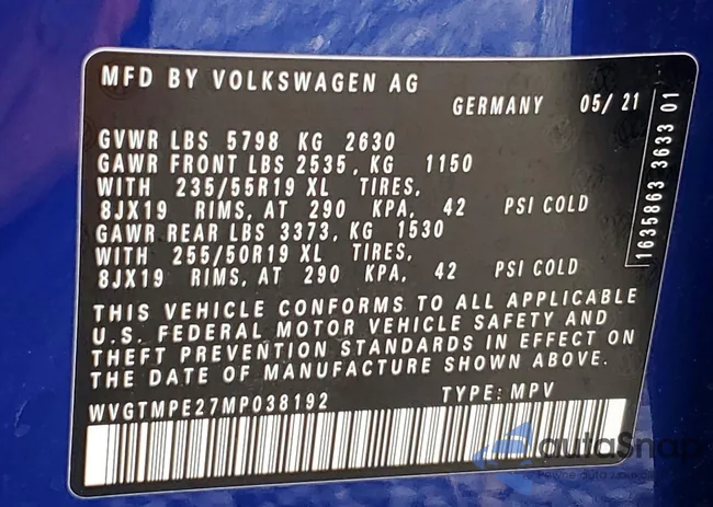 WVGTMPE27MP038192: 78182985