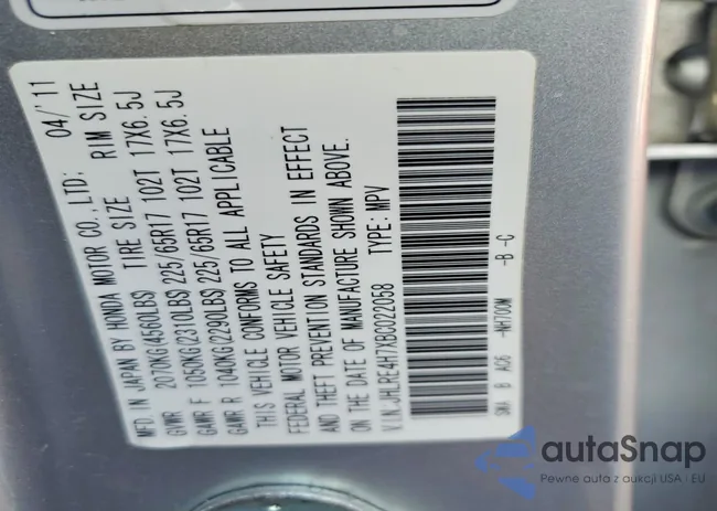 JHLRE4H7XBC022058: 78323265