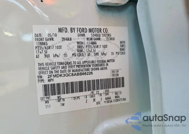 2FMDK3GC8ABB66226: 75801775