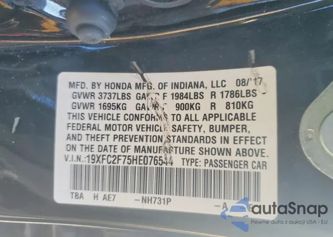 19XFC2F75HE076544: 77124235