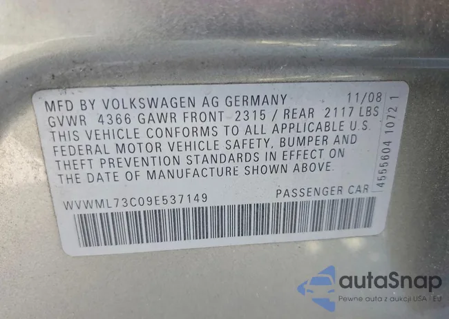 WVWML73C09E537149: 77661385