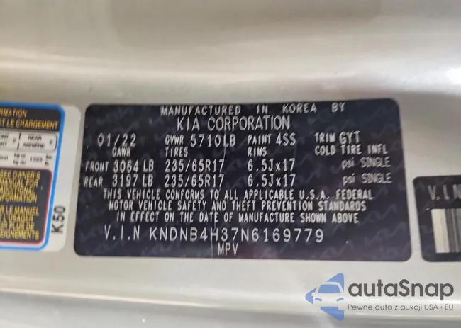 KNDNB4H37N6169779: 76923255