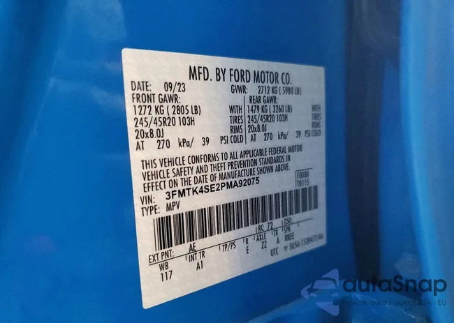 3FMTK4SE2PMA92075: 75998075