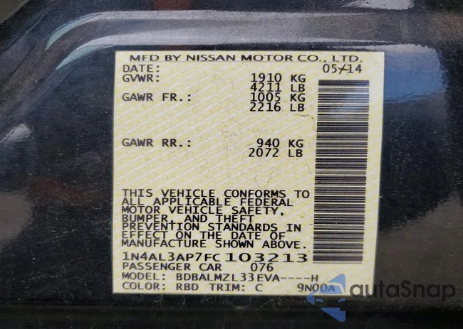 1N4AL3AP7FC103213: 78958165