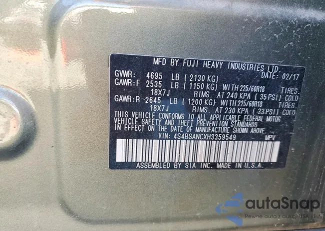 4S4BSANCXH3359549: 77986195