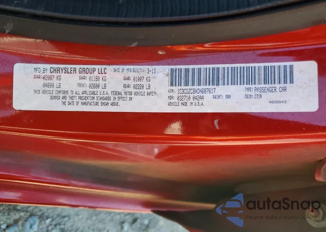 1C3CDZCBXDN687617: 78749435