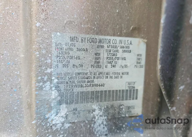 1FTRW08L33KB90440: 79460585