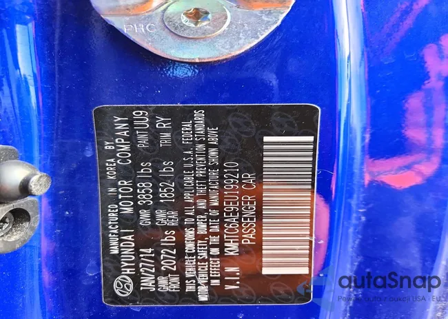 KMHTC6AE9EU199210: 78779575