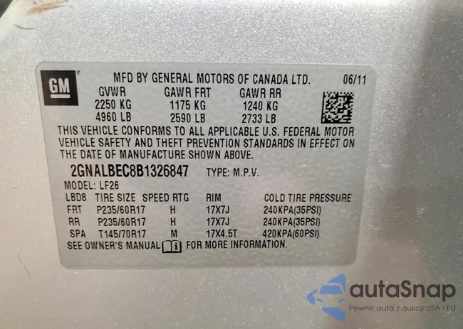 2GNALBEC8B1326847: 76582275