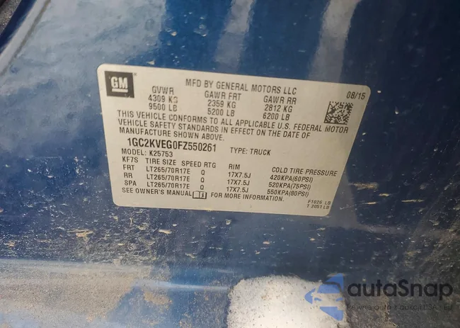 1GC2KVEG0FZ550261: 74013645