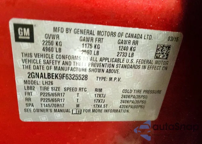 2GNALBEK9F6325528: 75591885