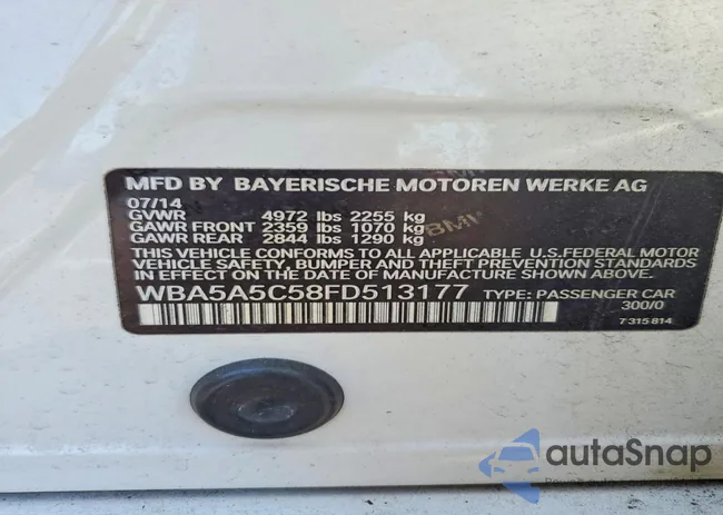 WBA5A5C58FD513177: 75940965