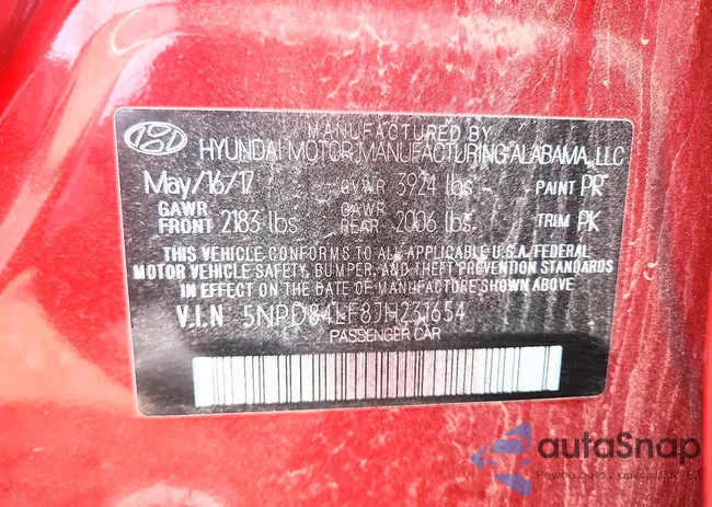 5NPD84LF8JH231654: 78178965