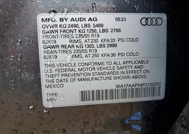 WA1FAAFY4P2162653: 75154945