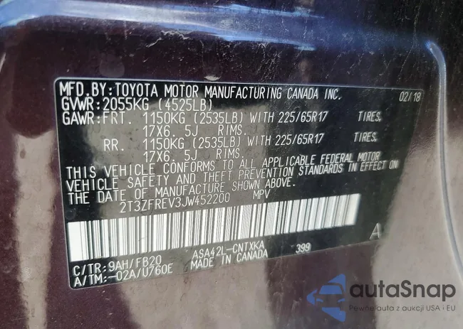 2T3ZFREV3JW452200: 79108665