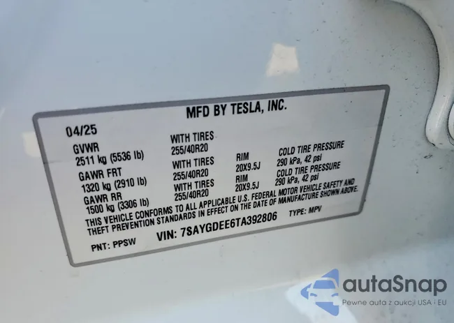 7SAYGDEE6TA392806: 77747405