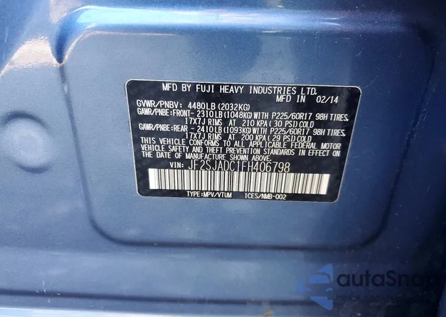 JF2SJADC1FH406798: 76976935