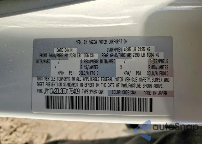 JM1CW2DL3E0175409: 74641855