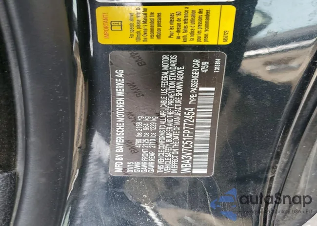 WBA3V7C51FP772454: 76469295