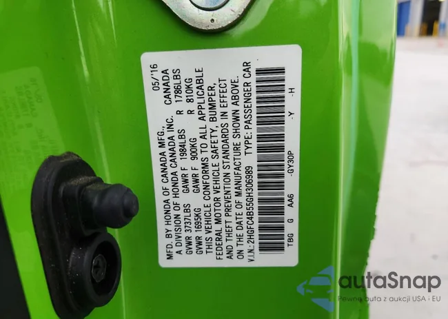 2HGFC4B55GH306989: 77852365