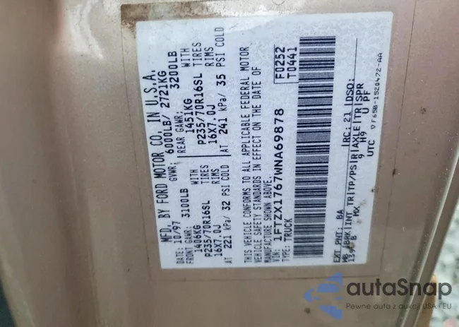 1FTZX1767WNA69878: 75394085