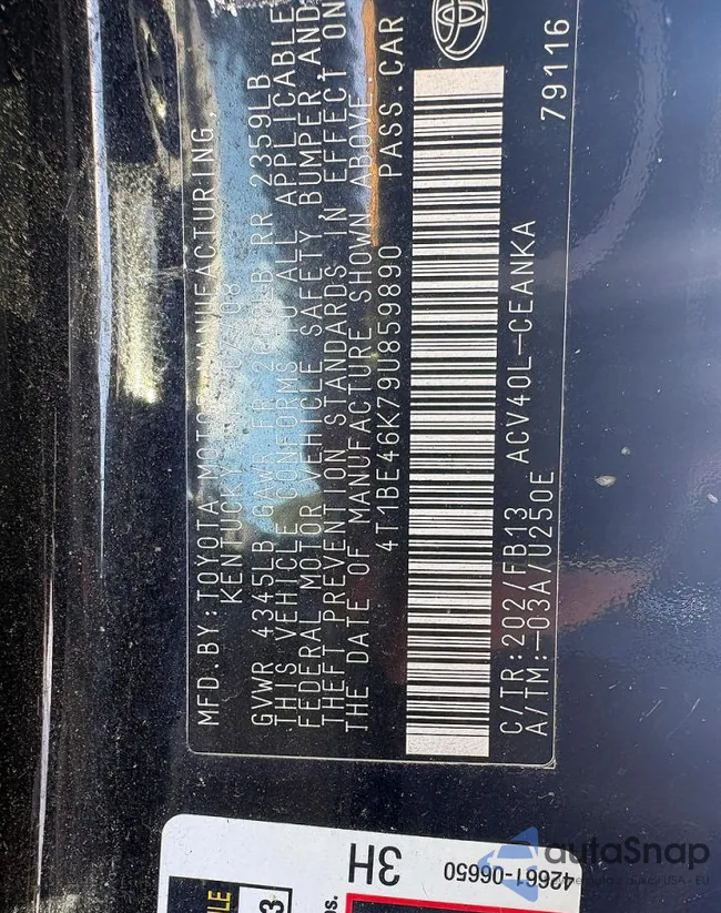 4T1BE46K79U859890: 76253995