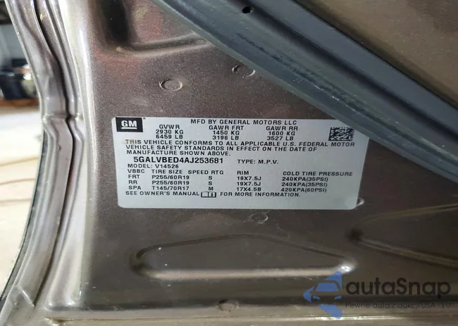 5GALVBED4AJ253681: 76074555