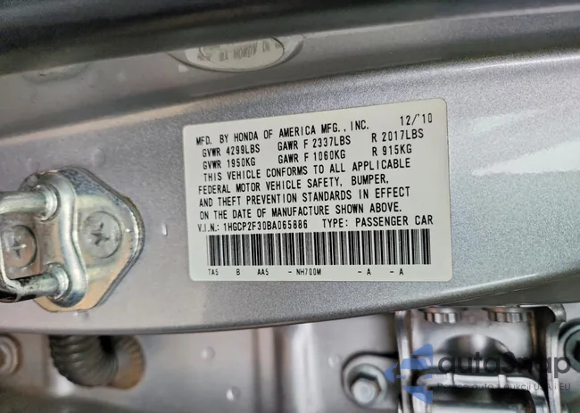 1HGCP2F30BA065886: 77550915