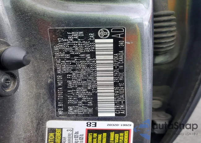 2T1BU4EE0DC933045: 77037375