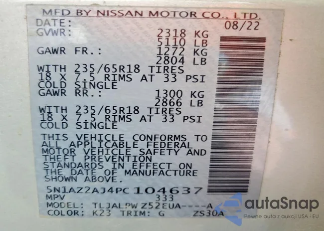 5N1AZ2AJ4PC104637: 75882855