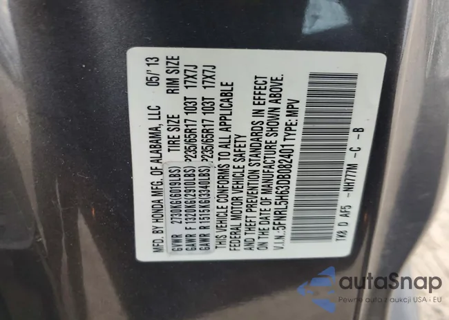 5FNRL5H63DB082401: 78173985