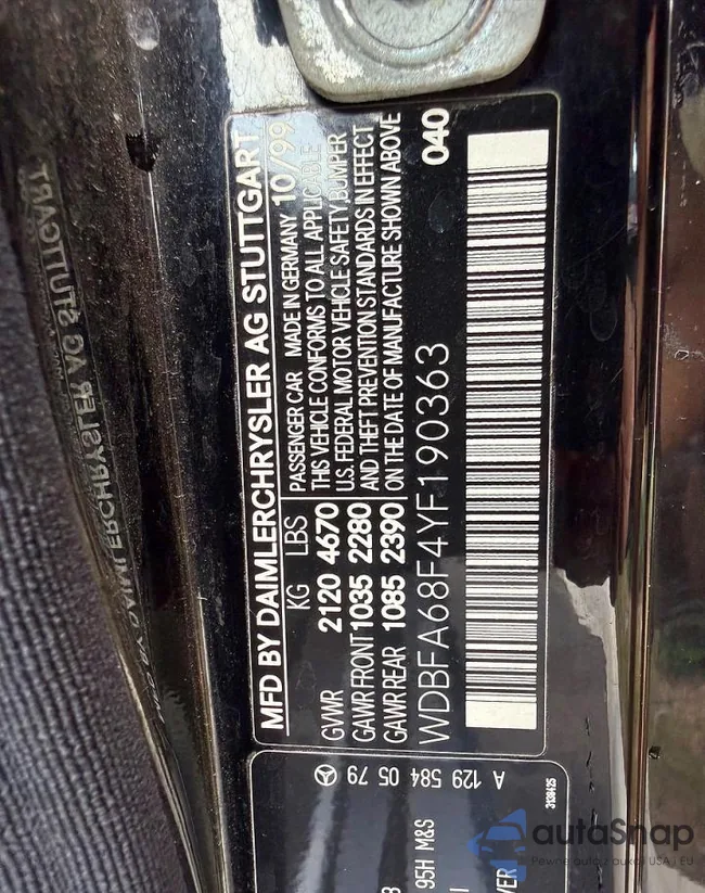 WDBFA68F4YF190363: 79683805