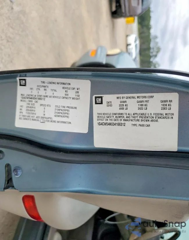 1G4CW54K634166312: 76640795