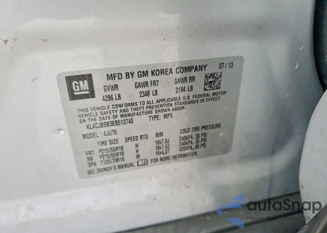 KL4CJBSB3EB513740: 73895375