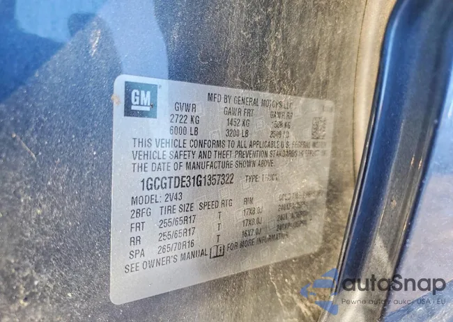 1GCGTDE31G1357322: 72953585