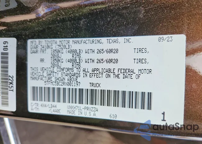 5TFMC5BC2RX001197: 77373675