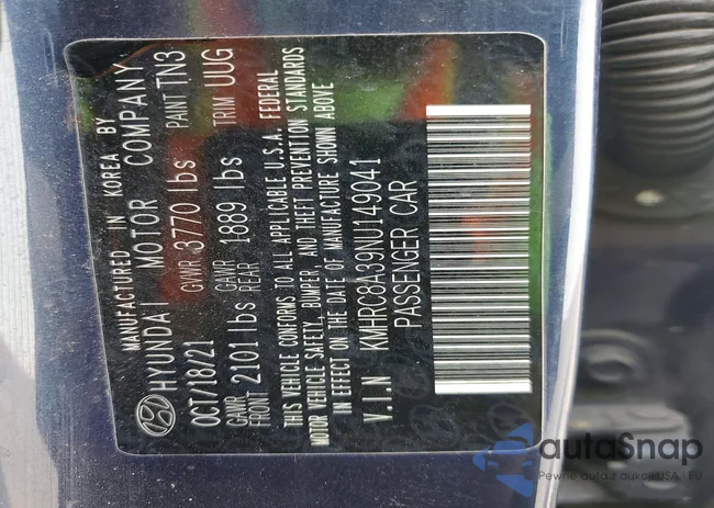 KMHRC8A39NU149041: 74104735