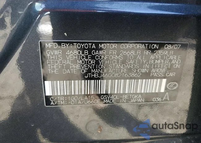 JTHBJ46G082163862: 75811385