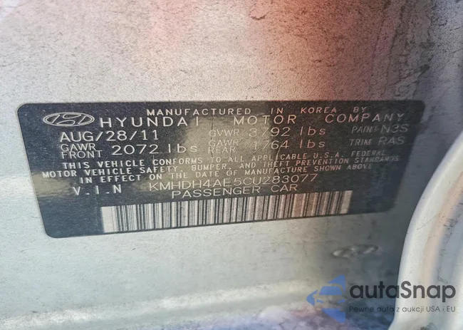 KMHDH4AE5CU283077: 78299975