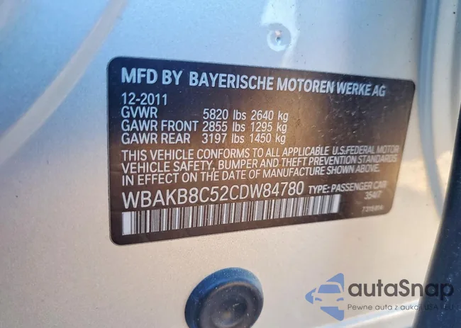 WBAKB8C52CDW84780: 76315795