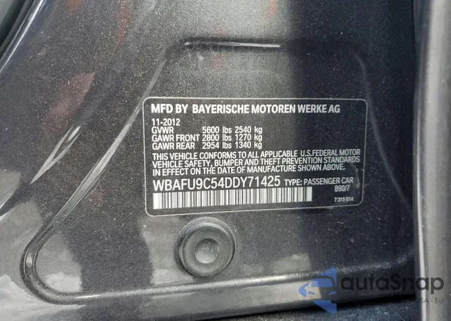 WBAFU9C54DDY71425: 77941075