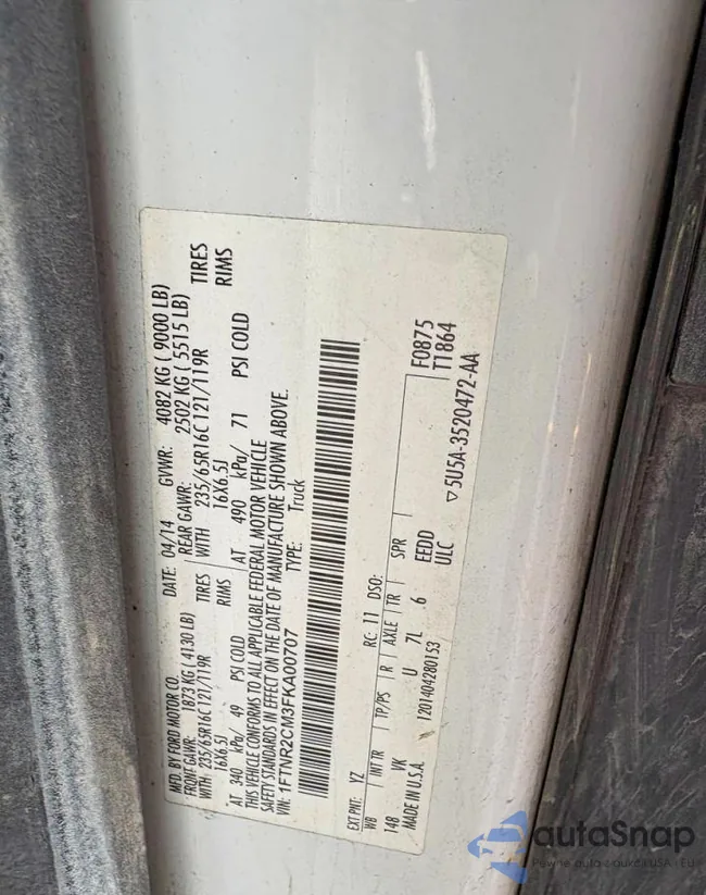 1FTNR2CM3FKA00707: 78370595