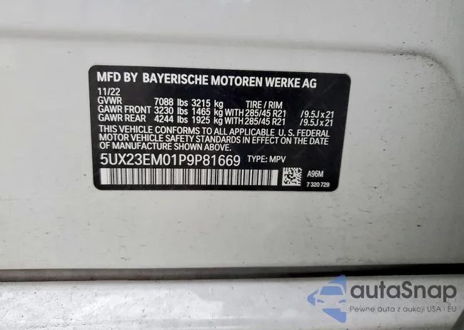 5UX23EM01P9P81669: 76335095