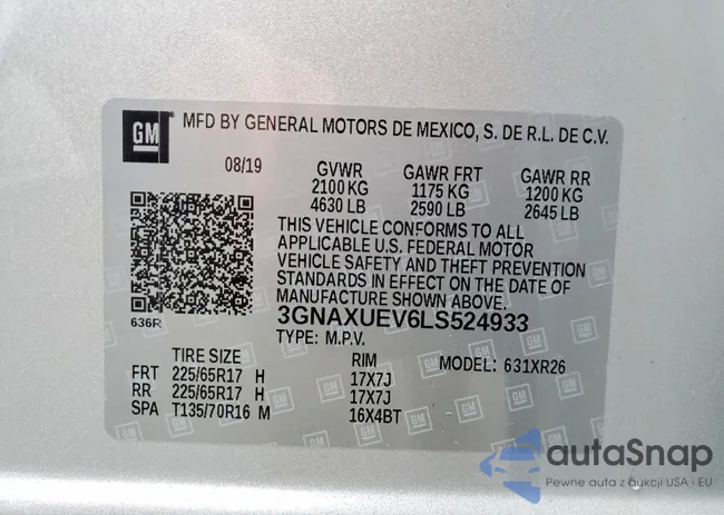 3GNAXUEV6LS524933: 77599735